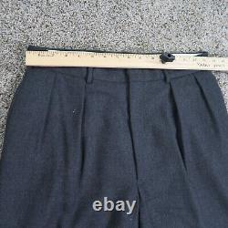 Vintage Polo Ralph Lauren Pants Mens 32 Gray Wool Trouser Pleated Cuffed 32x29