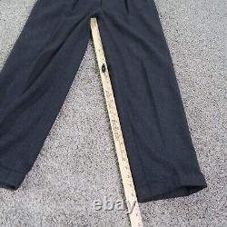 Vintage Polo Ralph Lauren Pants Mens 32 Gray Wool Trouser Pleated Cuffed 32x29