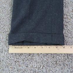 Vintage Polo Ralph Lauren Pants Mens 32 Gray Wool Trouser Pleated Cuffed 32x29