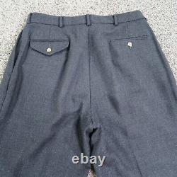 Vintage Polo Ralph Lauren Pants Mens 32 Gray Wool Trouser Pleated Cuffed 32x29