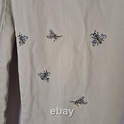 Vintage Polo Ralph Lauren Pants Mens 32x29 Beige Chino Embroidered Bees Hornets