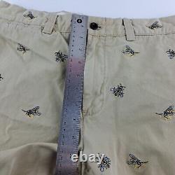 Vintage Polo Ralph Lauren Pants Mens 32x29 Beige Chino Embroidered Bees Hornets