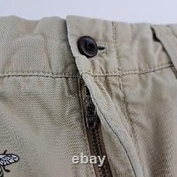 Vintage Polo Ralph Lauren Pants Mens 32x29 Beige Chino Embroidered Bees Hornets