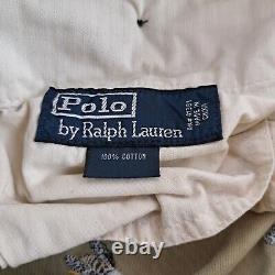 Vintage Polo Ralph Lauren Pants Mens 32x29 Beige Chino Embroidered Bees Hornets