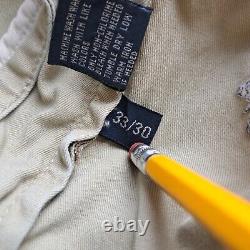 Vintage Polo Ralph Lauren Pants Mens 32x29 Beige Chino Embroidered Bees Hornets
