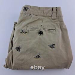 Vintage Polo Ralph Lauren Pants Mens 32x29 Beige Chino Embroidered Bees Hornets