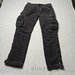 Vintage Polo Ralph Lauren Pants Mens 33x32 Corduroy Cargo Paratrooper Military
