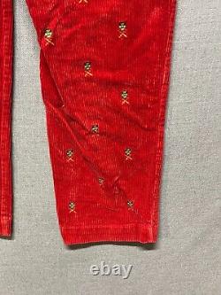 Vintage Polo Ralph Lauren Pants Mens 34X30 Red Shield Crest Corduroy Golf Preppy