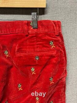 Vintage Polo Ralph Lauren Pants Mens 34X30 Red Shield Crest Corduroy Golf Preppy