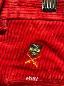 Vintage Polo Ralph Lauren Pants Mens 34X30 Red Shield Crest Corduroy Golf Preppy