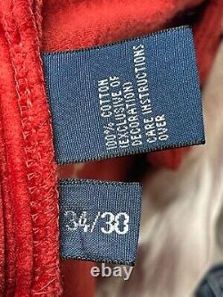 Vintage Polo Ralph Lauren Pants Mens 34X30 Red Shield Crest Corduroy Golf Preppy