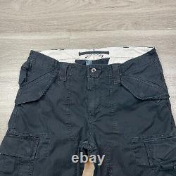 Vintage Polo Ralph Lauren Pants Mens 34x32 Black Paratrooper Cargo Utility 90s