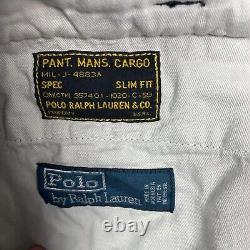 Vintage Polo Ralph Lauren Pants Mens 34x32 Black Paratrooper Cargo Utility 90s