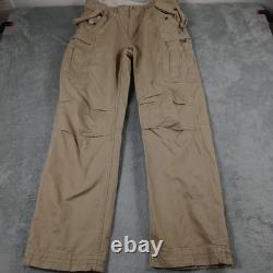 Vintage Polo Ralph Lauren Pants Mens 34x34 Brown Cargo Military Utility Distress