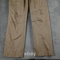 Vintage Polo Ralph Lauren Pants Mens 34x34 Brown Cargo Military Utility Distress
