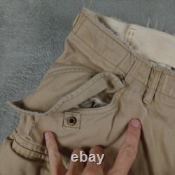 Vintage Polo Ralph Lauren Pants Mens 34x34 Brown Cargo Military Utility Distress