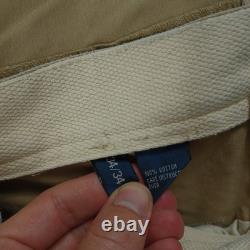 Vintage Polo Ralph Lauren Pants Mens 34x34 Brown Cargo Military Utility Distress