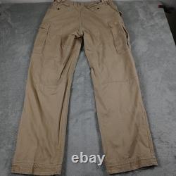 Vintage Polo Ralph Lauren Pants Mens 34x34 Brown Cargo Military Utility Distress