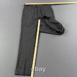 Vintage Polo Ralph Lauren Pants Mens 35x32 Gray Wool Slacks Dress Pant Buckle