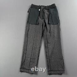 Vintage Polo Ralph Lauren Pants Mens 35x32 Gray Wool Slacks Dress Pant Buckle