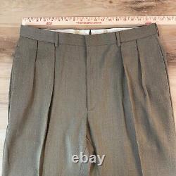 Vintage Polo Ralph Lauren Pants Mens 38 Cuffed Virgin Wool Italy Pleated Trouser