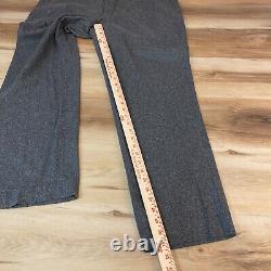 Vintage Polo Ralph Lauren Pants Mens 38 x 32 Wool Pleated Trousers Gray Cuffed