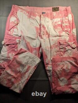 Vintage Polo Ralph Lauren Pants Mens 38x30 Pink Paratrooper Military Cargo