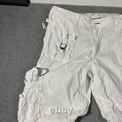 Vintage Polo Ralph Lauren Paratrooper Cargo Pant 38x32 White Military Adjustable