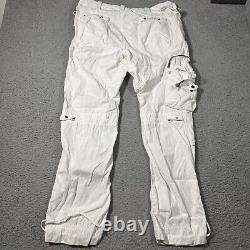 Vintage Polo Ralph Lauren Paratrooper Cargo Pant 38x32 White Military Adjustable