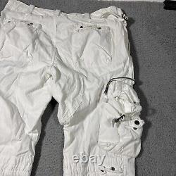 Vintage Polo Ralph Lauren Paratrooper Cargo Pant 38x32 White Military Adjustable