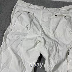 Vintage Polo Ralph Lauren Paratrooper Cargo Pant 38x32 White Military Adjustable