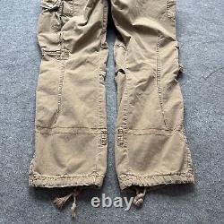 Vintage Polo Ralph Lauren Paratrooper Cargo Pants Men 33x30 Beige Military Slim