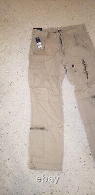 Vintage Polo Ralph Lauren Paratrooper Military Cargo Pants Beige 36/32