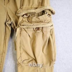 Vintage Polo Ralph Lauren Paratrooper Pants 38X32 Khaki Tan Mens Military VTG