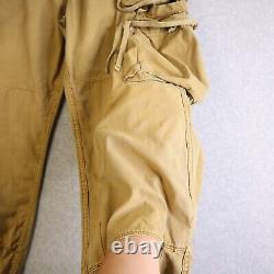 Vintage Polo Ralph Lauren Paratrooper Pants 38X32 Khaki Tan Mens Military VTG