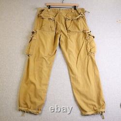 Vintage Polo Ralph Lauren Paratrooper Pants 38X32 Khaki Tan Mens Military VTG