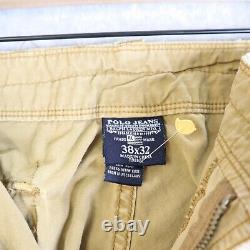 Vintage Polo Ralph Lauren Paratrooper Pants 38X32 Khaki Tan Mens Military VTG