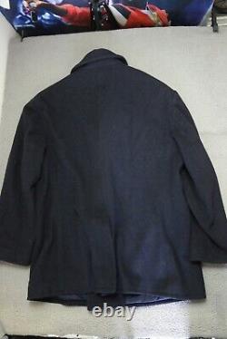 Vintage Polo Ralph Lauren Pea Coat Jacket Men's Size Extra Large Blue