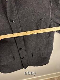 Vintage Polo Ralph Lauren Peacoat Adult Large Gray Wool Blend Heavy Men B22
