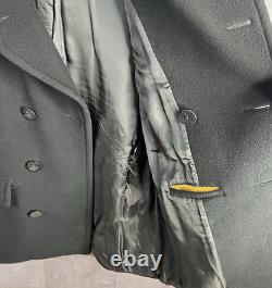 Vintage Polo Ralph Lauren Peacoat Marine Navy Wool 13 Star Buttons Large
