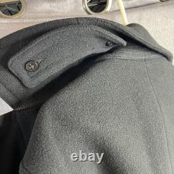 Vintage Polo Ralph Lauren Peacoat Marine Navy Wool 13 Star Buttons Large