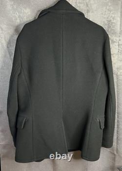 Vintage Polo Ralph Lauren Peacoat Marine Navy Wool 13 Star Buttons Large