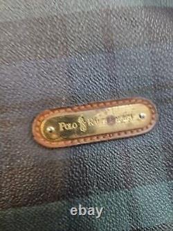 Vintage Polo Ralph Lauren Plaid Duffle Bag Travel Carry On with Shoulder Strap