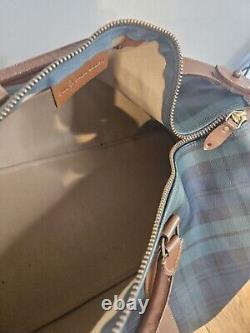 Vintage Polo Ralph Lauren Plaid Duffle Bag Travel Carry On with Shoulder Strap