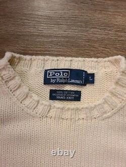 Vintage Polo Ralph Lauren Polo Bear Hand Knit Jumper, Size Large