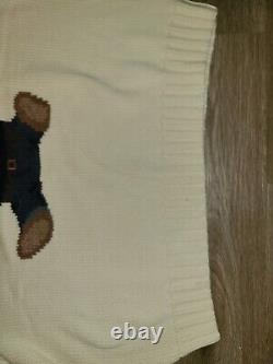 Vintage Polo Ralph Lauren Polo Bear Hand Knit Jumper, Size Large