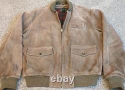 Vintage Polo Ralph Lauren Polo Country Suede Leather Jacket Bomber Chore Medium