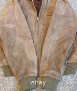 Vintage Polo Ralph Lauren Polo Country Suede Leather Jacket Bomber Chore Medium