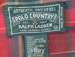 Vintage Polo Ralph Lauren Polo Country Suede Leather Jacket Bomber Chore Medium