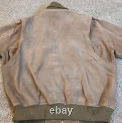 Vintage Polo Ralph Lauren Polo Country Suede Leather Jacket Bomber Chore Medium